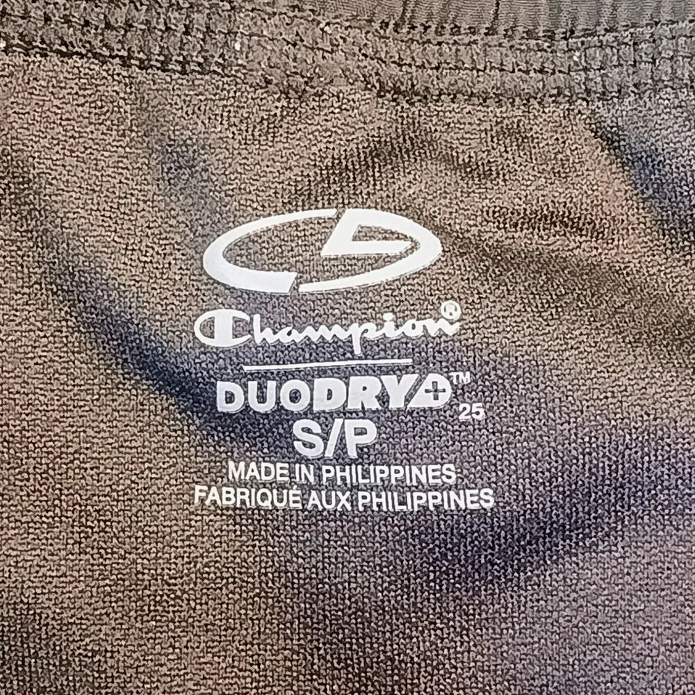 Champion DuoDry+ Athletic Running Shorts Women’s Small Black White Trim